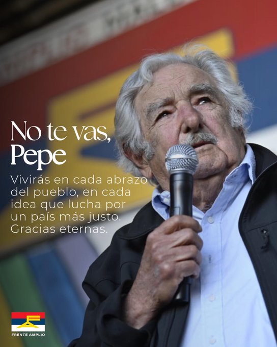 Murió  el expresidente uruguayo "Pepe" Mujica