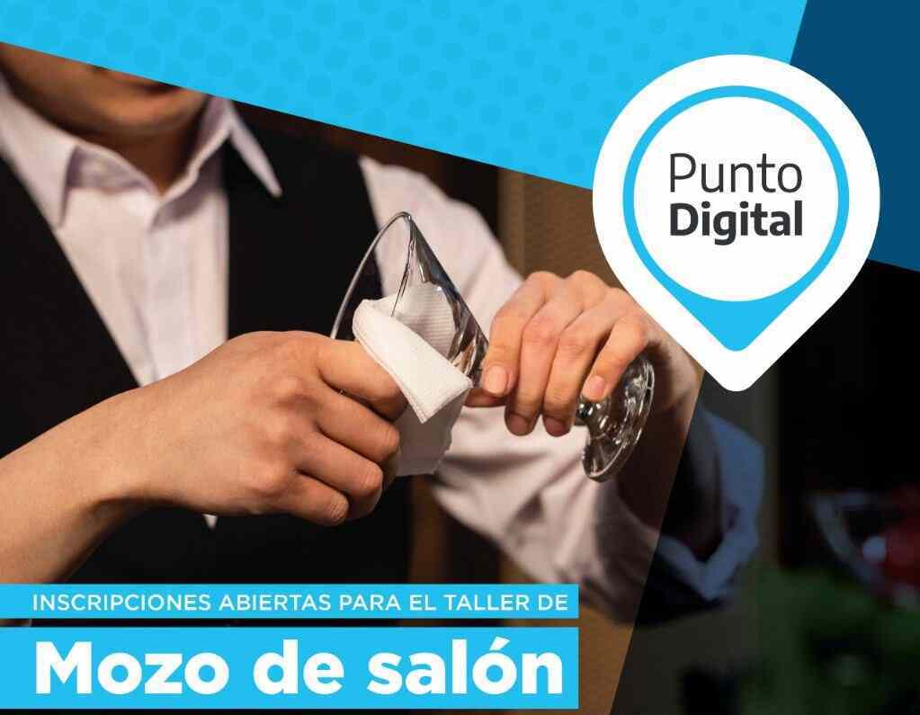 La Municipalidad brindará un taller gratuito de mozo de salón en el centro de inclusión digital