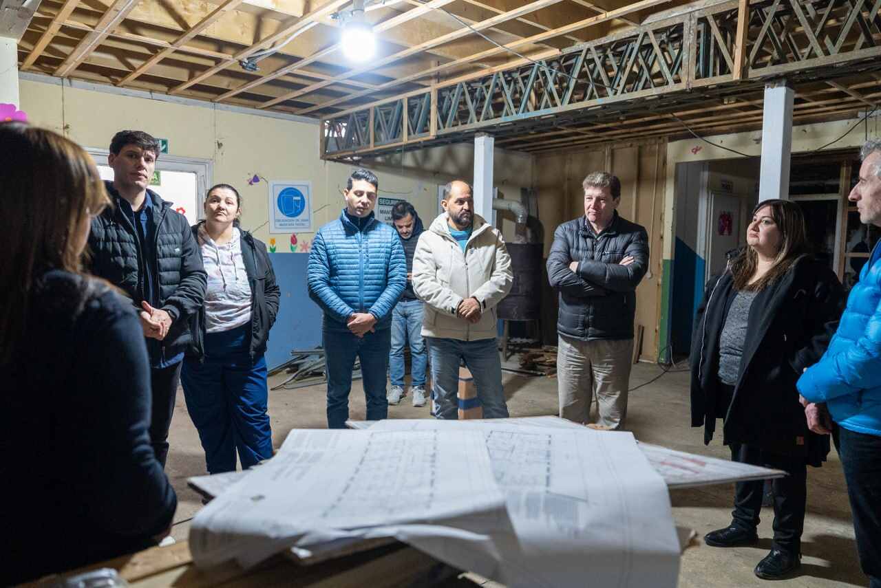 El Gobernador Melella recorrió la Obra del Centro de Abordaje Integral de Salud Mental en Río Grande
