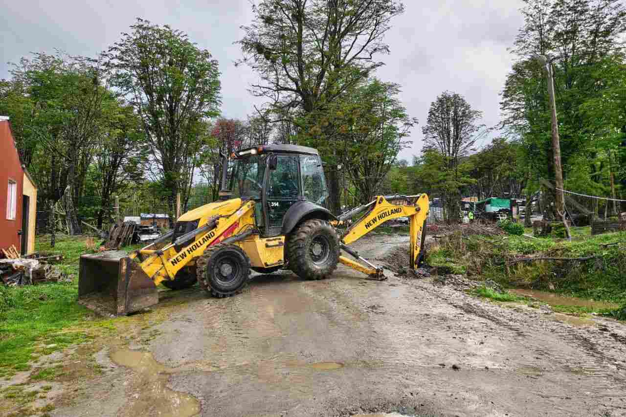 La Municipalidad de Ushuaia continúa el operativo ante el temporal de lluvias