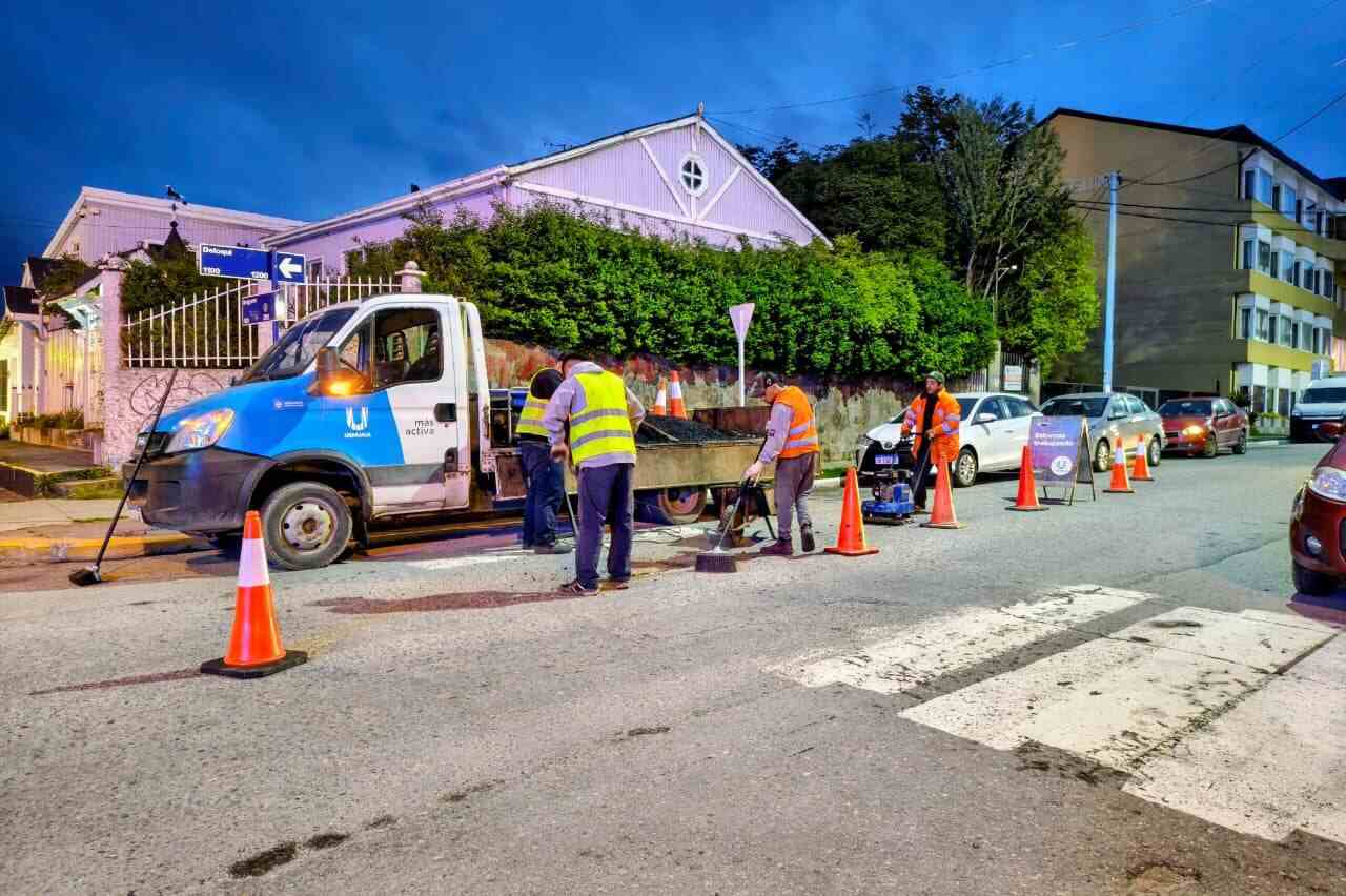 El Municipio de Ushuaia intensifica el Programa de Recuperación Vial y la puesta en valor del espacio público