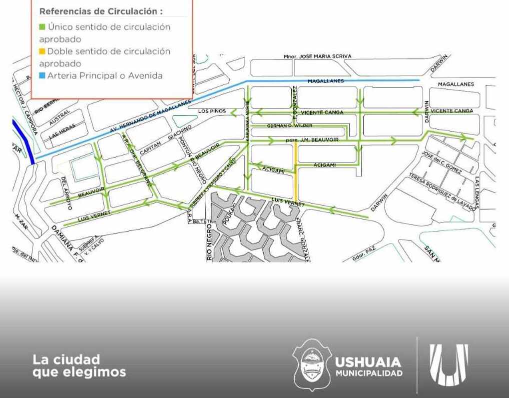 Desde el 1° de diciembre cambia el sentido de circulación en el Barrio Los Pinos
