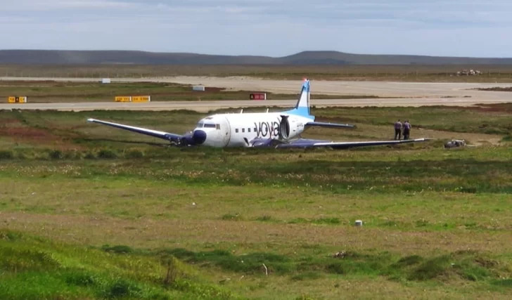 Se despistó avión de Mirgor en el aeropuerto de Río Grande