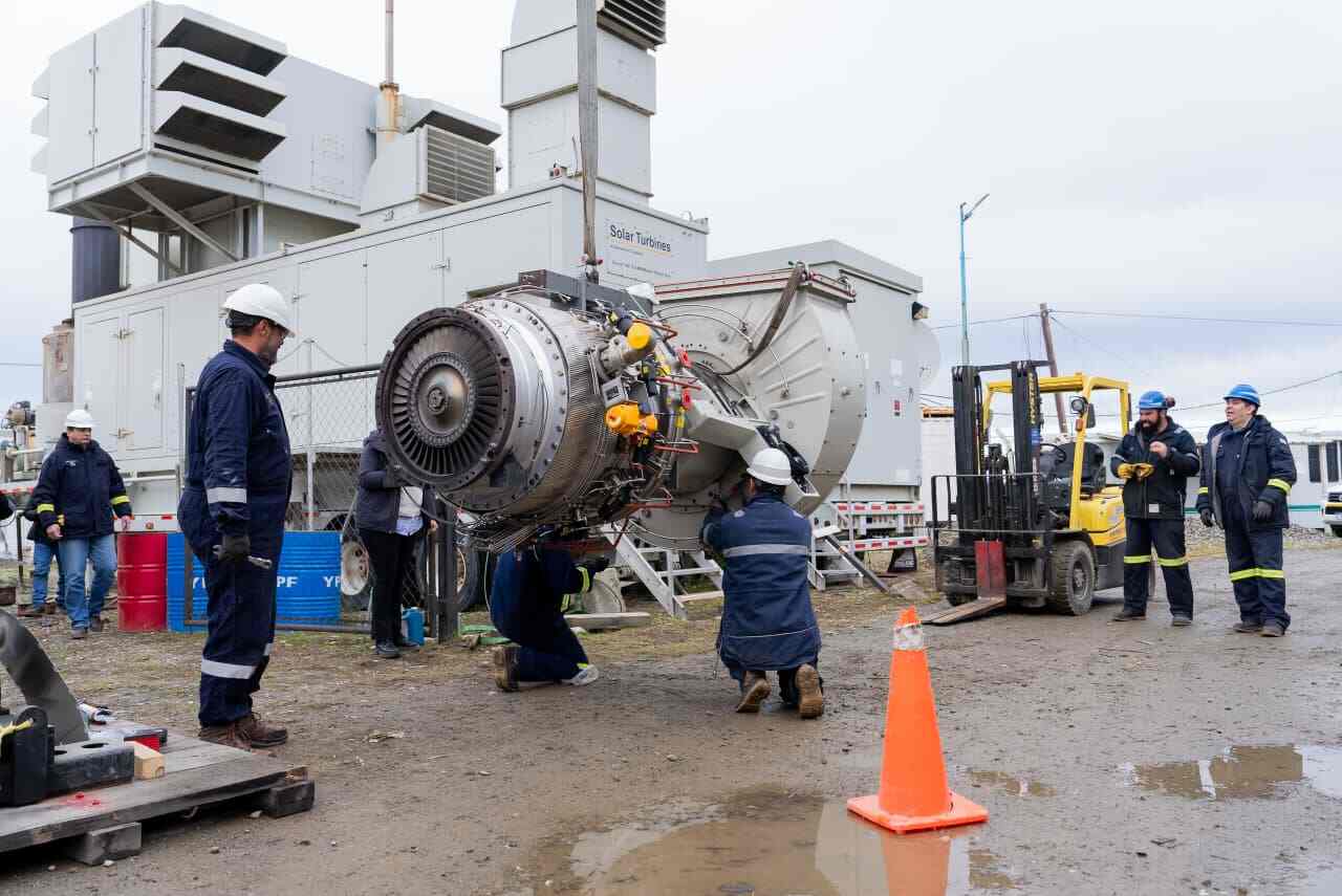 Se cumplió el mantenimiento integral de la Turbina Taurus 60 en la Usina de Ushuaia