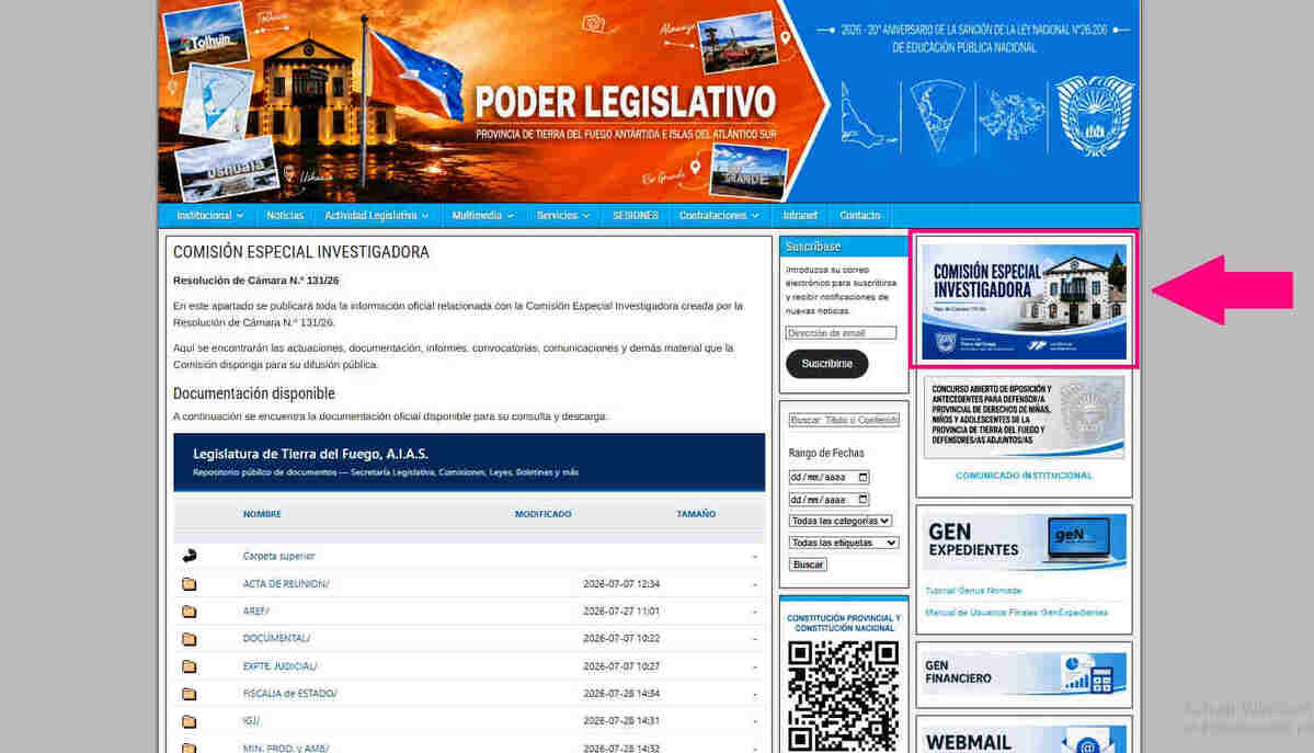 Reiteran que está disponible el apartado web con información oficial sobre el radar de Tolhuin